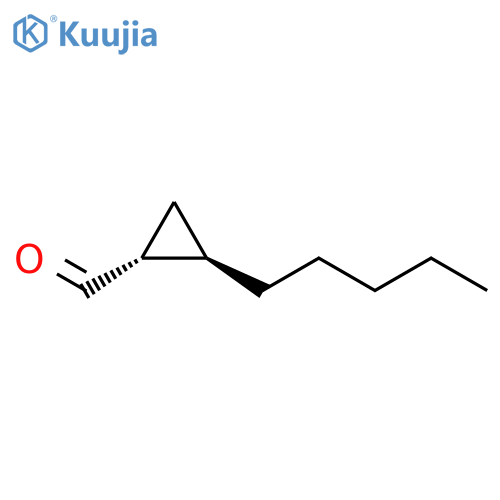CYCLOPROPANECARBOXALDEHYDE, 2-PENTYL-, (1R,2R)- structure