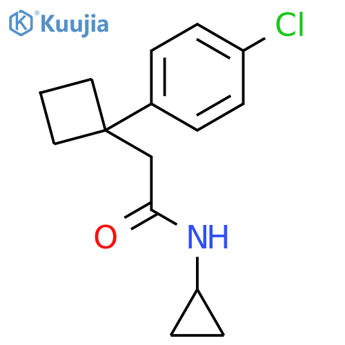 CYCLOBUTANEACETAMIDE, 1-(4-CHLOROPHENYL)-N-CYCLOPROPYL- structure