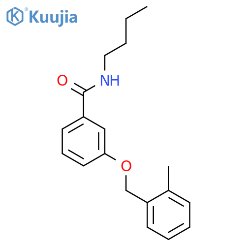 Benzamide, N-butyl-3-[(2-methylphenyl)methoxy]- structure