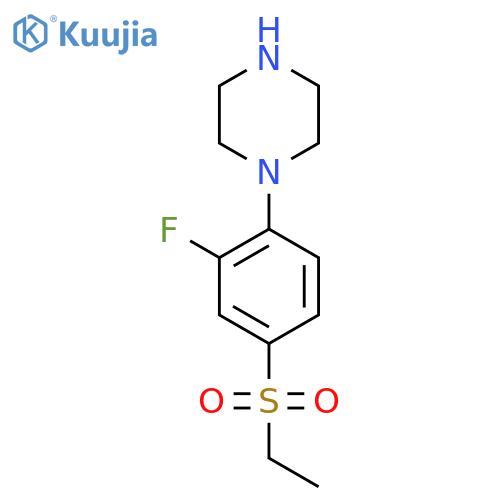1-[4-(Ethylsulphonyl)-2-fluorophenyl]piperazine structure