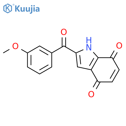 1H-Indole-4,7-dione, 2-(3-methoxybenzoyl)- structure