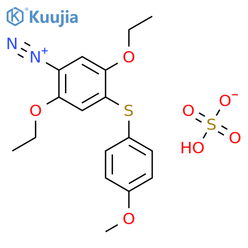 Benzenediazonium, 2,5-diethoxy-4-[(4-methoxyphenyl)thio]-, sulfate(1:1) structure