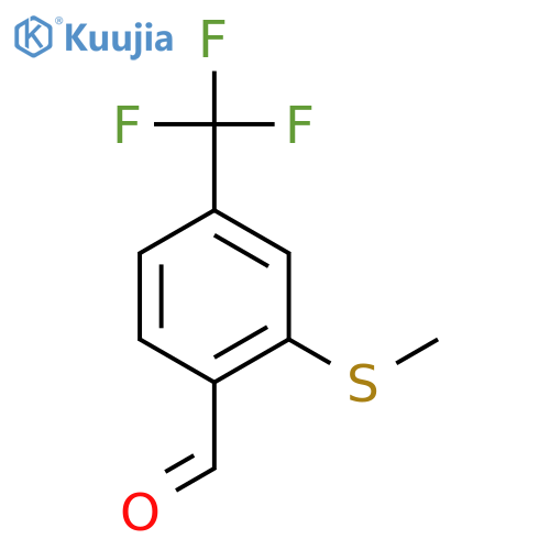 BENZALDEHYDE, 2-(METHYLTHIO)-4-(TRIFLUOROMETHYL)- structure