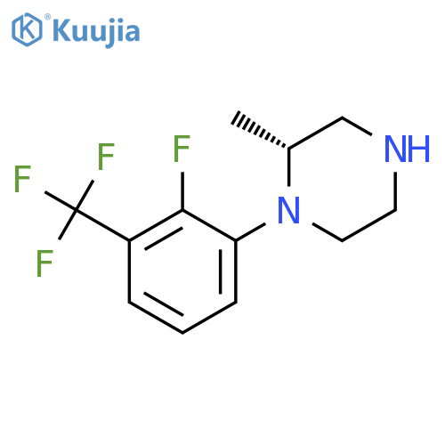 Piperazine, 1-[2-fluoro-3-(trifluoromethyl)phenyl]-2-methyl-, (2R)- structure