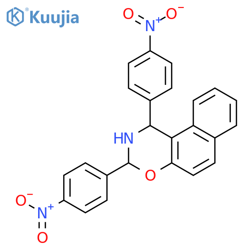 1H-Naphth[1,2-e][1,3]oxazine, 2,3-dihydro-1,3-bis(4-nitrophenyl)- structure