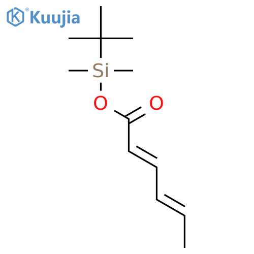 2,4-Hexadienoic acid, (1,1-dimethylethyl)dimethylsilyl ester structure