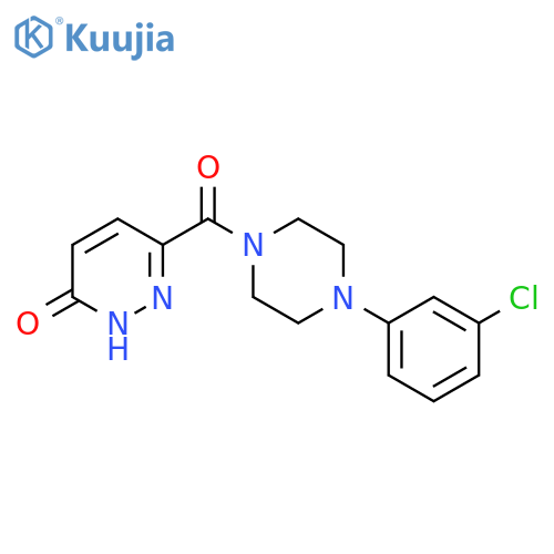 6-4-(3-chlorophenyl)piperazine-1-carbonyl-2,3-dihydropyridazin-3-one structure