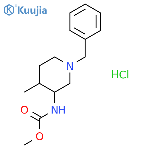 Methyl ((3R,4R)-1-benzyl-4-methylpiperidin-3-yl)carbamate hydrochloride structure