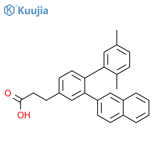 [1,1'-Biphenyl]-4-propanoic acid, 2',5'-dimethyl-2-(2-naphthalenyl)- structure
