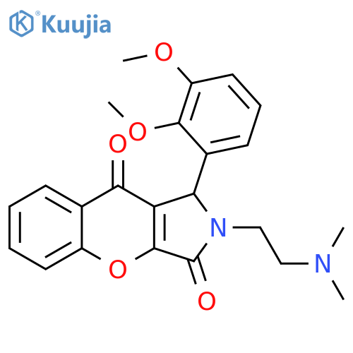 1-(2,3-dimethoxyphenyl)-2-2-(dimethylamino)ethyl-1H,2H,3H,9H-chromeno2,3-cpyrrole-3,9-dione structure