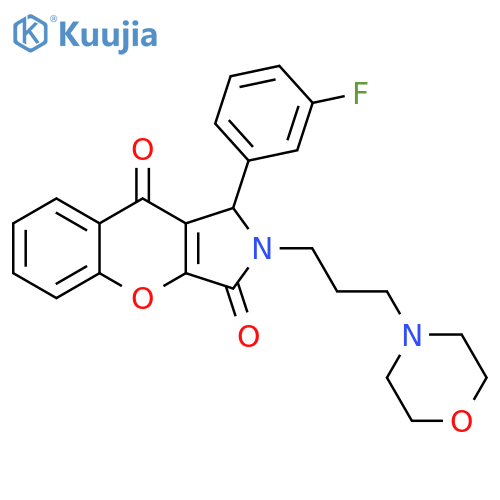 1-(3-fluorophenyl)-2-3-(morpholin-4-yl)propyl-1H,2H,3H,9H-chromeno2,3-cpyrrole-3,9-dione structure