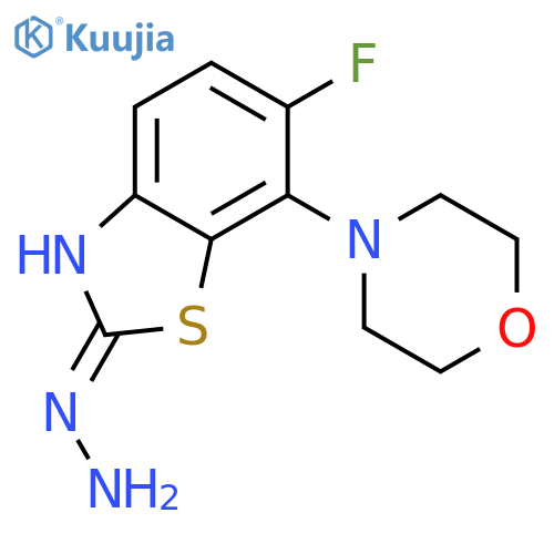 2(3H)-BENZOTHIAZOLONE, 6-FLUORO-7-(4-MORPHOLINYL)-, HYDRAZONE structure