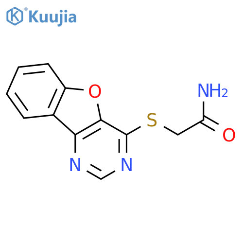 2-{8-oxa-3,5-diazatricyclo7.4.0.0^{2,7}trideca-1(9),2(7),3,5,10,12-hexaen-6-ylsulfanyl}acetamide structure