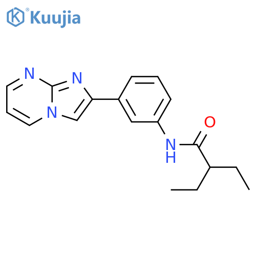 2-ethyl-N-(3-{imidazo1,2-apyrimidin-2-yl}phenyl)butanamide structure