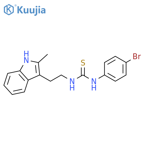 1-(4-bromophenyl)-3-[2-(2-methyl-1H-indol-3-yl)ethyl]thiourea structure