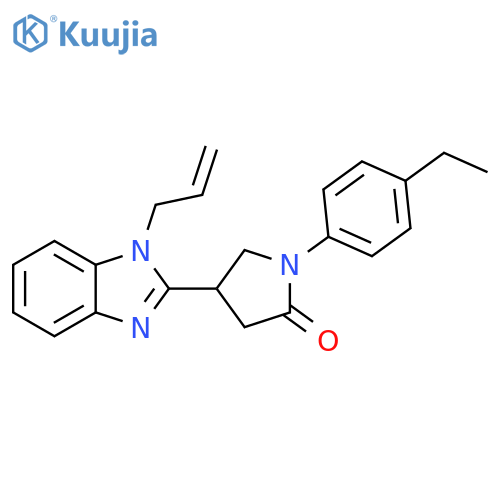 1-(4-ethylphenyl)-4-1-(prop-2-en-1-yl)-1H-1,3-benzodiazol-2-ylpyrrolidin-2-one structure