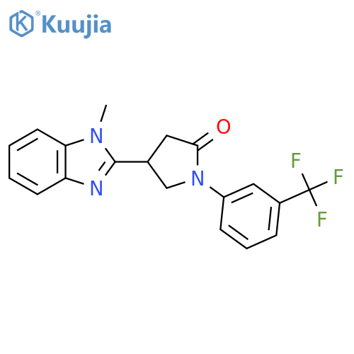 4-(1-methyl-1H-1,3-benzodiazol-2-yl)-1-[3-(trifluoromethyl)phenyl]pyrrolidin-2-one structure