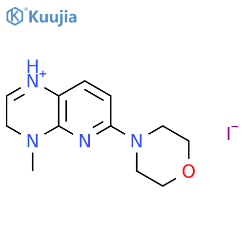 Pyrido[2,3-b]pyrazinium, 4-methyl-6-(4-morpholinyl)-, iodide structure