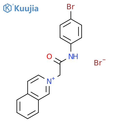 ISOQUINOLINIUM, 2-[2-[(4-BROMOPHENYL)AMINO]-2-OXOETHYL]-, BROMIDE structure