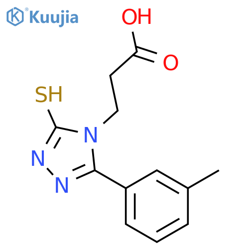 3-3-(3-Methylphenyl)-5-sulfanyl-4H-1,2,4-triazol-4-ylpropanoic Acid structure