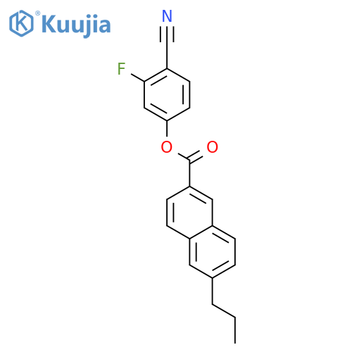2-Naphthalenecarboxylic acid, 6-propyl-, 4-cyano-3-fluorophenyl ester structure