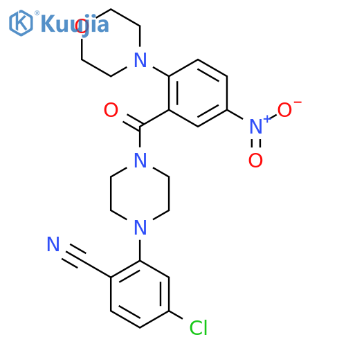 Piperazine,1-(5-chloro-2-cyanophenyl)-4-[2-(4-morpholinyl)-5-nitrobenzoyl]- structure