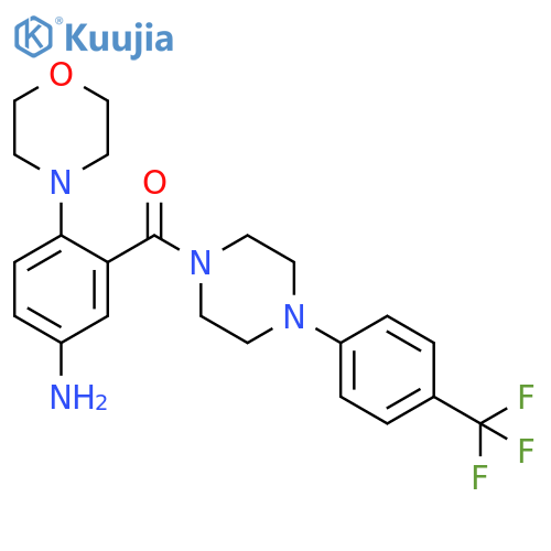 Piperazine,1-[5-amino-2-(4-morpholinyl)benzoyl]-4-[4-(trifluoromethyl)phenyl]- structure