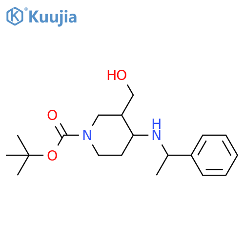 Tert-butyl 3-(hydroxymethyl)-4-(1-phenylethylamino)piperidine-1-carboxylate structure