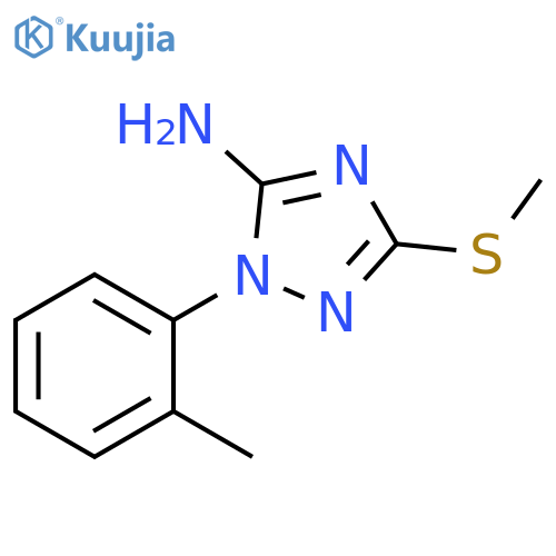 1H-1,2,4-Triazol-5-amine, 1-(2-methylphenyl)-3-(methylthio)- structure