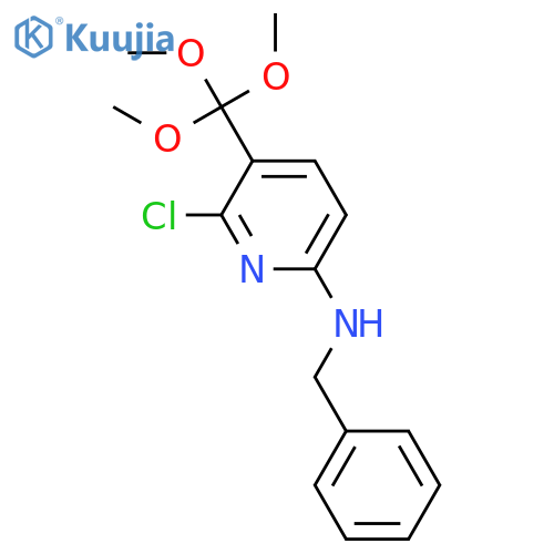 2-PYRIDINAMINE, 6-CHLORO-N-(PHENYLMETHYL)-5-(TRIMETHOXYMETHYL)- structure