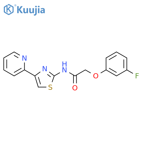 2-(3-Fluorophenoxy)-N-(4-(pyridin-2-yl)thiazol-2-yl)acetamide structure