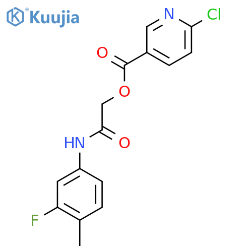 [(3-Fluoro-4-methylphenyl)carbamoyl]methyl 6-chloropyridine-3-carboxylate structure
