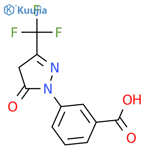 Benzoic acid, 3-[4,5-dihydro-5-oxo-3-(trifluoromethyl)-1H-pyrazol-1-yl]- structure