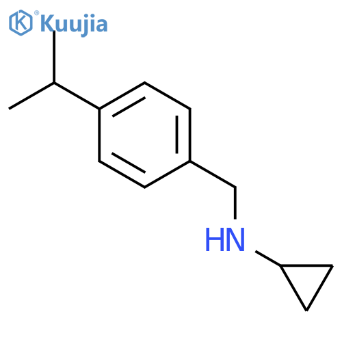 N-{4-(propan-2-yl)phenylmethyl}cyclopropanamine structure