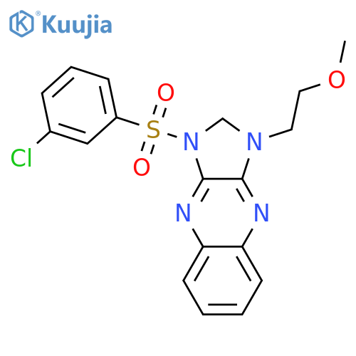 1-(3-chlorobenzenesulfonyl)-3-(2-methoxyethyl)-1H,2H,3H-imidazo4,5-bquinoxaline structure