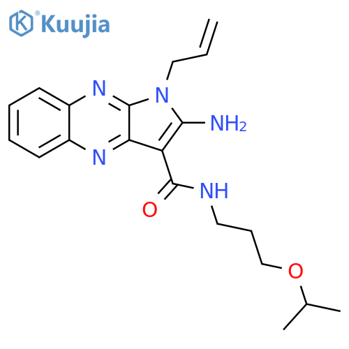 2-amino-1-(prop-2-en-1-yl)-N-3-(propan-2-yloxy)propyl-1H-pyrrolo2,3-bquinoxaline-3-carboxamide structure
