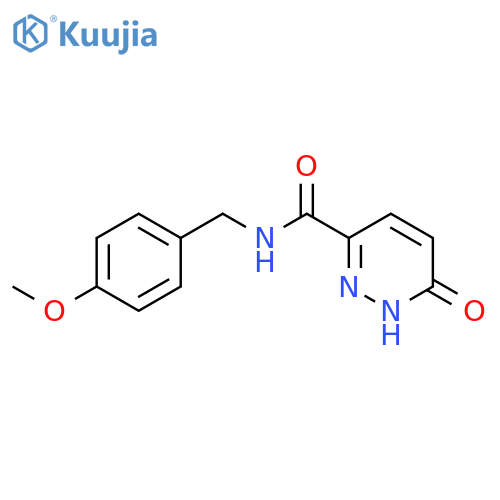 N-(4-methoxyphenyl)methyl-6-oxo-1,6-dihydropyridazine-3-carboxamide structure