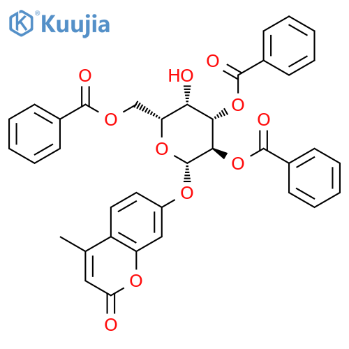 4-Methylumbelliferyl 2,3,6-Tri-O-benzoyl-b-D-galactopyranoside structure