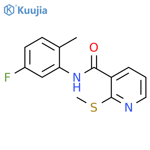 N-(5-fluoro-2-methylphenyl)-2-(methylsulfanyl)pyridine-3-carboxamide structure