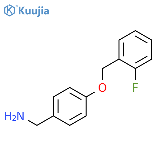 {4-(2-Fluorophenyl)methoxyphenyl}methanamine structure