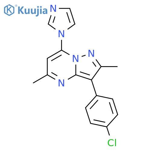 1-3-(4-chlorophenyl)-2,5-dimethylpyrazolo1,5-apyrimidin-7-yl-1H-imidazole structure
