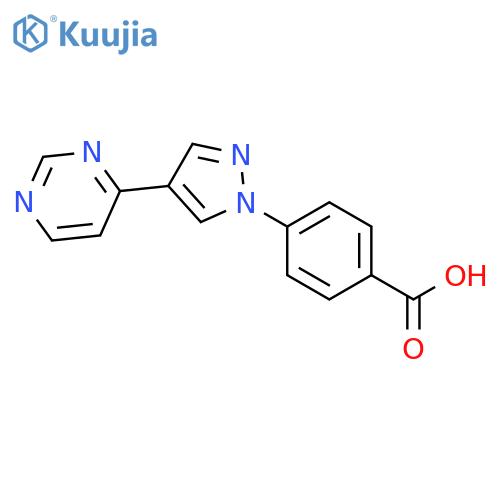 4-(4-Pyrimidin-4-yl-1H-pyrazol-1-yl)benzoic Acid structure