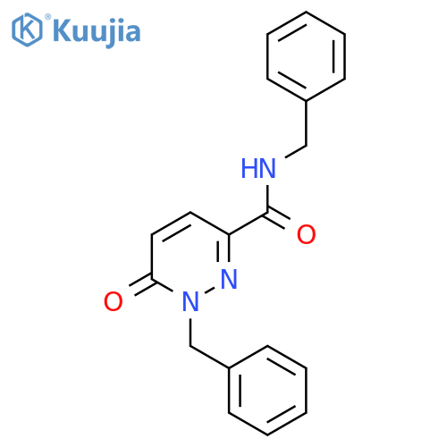 N,1-dibenzyl-6-oxo-1,6-dihydropyridazine-3-carboxamide structure