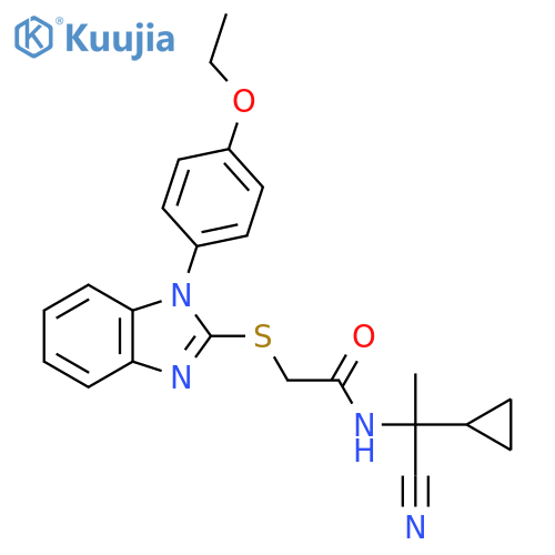 N-(1-Cyano-1-cyclopropylethyl)-2-((1-(4-ethoxyphenyl)-1H-benzo[d]imidazol-2-yl)thio)acetamide structure