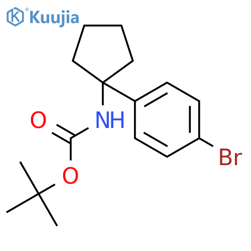 tert-butyl N-1-(4-bromophenyl)cyclopentylcarbamate structure