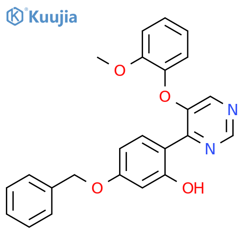 5-(benzyloxy)-2-5-(2-methoxyphenoxy)pyrimidin-4-ylphenol structure