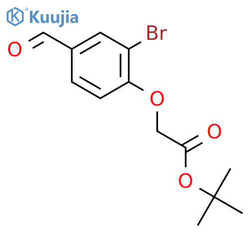 Acetic acid,2-(2-bromo-4-formylphenoxy)-, 1,1-dimethylethyl ester structure