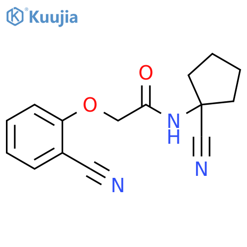 N-(1-cyanocyclopentyl)-2-(2-cyanophenoxy)acetamide structure