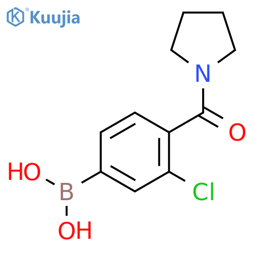 3-Chloro-4-(pyrrolidinyl-1-carbonyl)phenylboronic acid structure