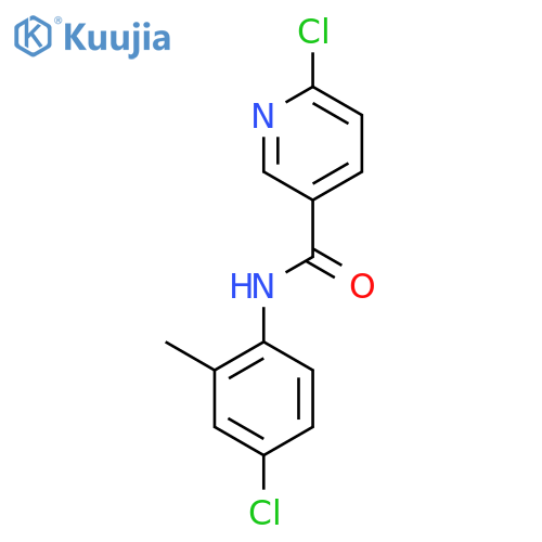 6-chloro-N-(4-chloro-2-methylphenyl)pyridine-3-carboxamide structure